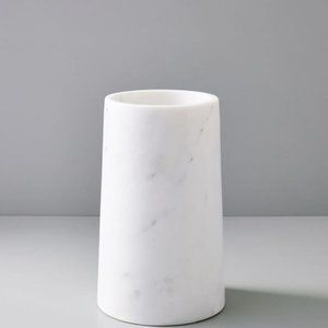 West Elm Medium Pure Foundation Marble Vase in White